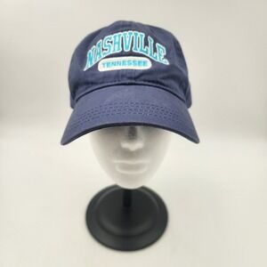 The Game Nashville Tennessee Navy Blue Embroidered Cotton Strapback Dad Hat Cap
